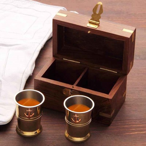 COPAS DE CAPITÁN CON CAJA DE MADERA